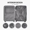 imageLEVEL8 Grace Carry on Luggage Airline Approved 20 Inch Expandable Hardside Suitcases with wheels AbsPc Harshell Spinner Luggages with Tsa Lock RedChampagne