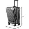 imageLEVEL8 Grace Carry on Luggage Airline Approved 20 Inch Expandable Hardside Suitcases with wheels AbsPc Harshell Spinner Luggages with Tsa Lock RedGrey
