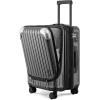 imageLEVEL8 Grace Carry on Luggage Airline Approved 20 Inch Expandable Hardside Suitcases with wheels AbsPc Harshell Spinner Luggages with Tsa Lock RedGrey
