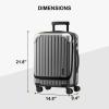imageLEVEL8 Grace Carry on Luggage Airline Approved 20 Inch Expandable Hardside Suitcases with wheels AbsPc Harshell Spinner Luggages with Tsa Lock RedGrey