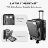 imageLEVEL8 Grace Carry on Luggage Airline Approved 20 Inch Expandable Hardside Suitcases with wheels AbsPc Harshell Spinner Luggages with Tsa Lock RedGrey