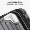 imageLEVEL8 Grace Carry on Luggage Airline Approved 20 Inch Expandable Hardside Suitcases with wheels AbsPc Harshell Spinner Luggages with Tsa Lock RedGrey