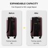 imageLEVEL8 Grace Carry on Luggage Airline Approved 20 Inch Expandable Hardside Suitcases with wheels AbsPc Harshell Spinner Luggages with Tsa Lock RedRed