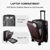 imageLEVEL8 Grace Carry on Luggage Airline Approved 20 Inch Expandable Hardside Suitcases with wheels AbsPc Harshell Spinner Luggages with Tsa Lock RedRed