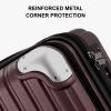 imageLEVEL8 Grace Carry on Luggage Airline Approved 20 Inch Expandable Hardside Suitcases with wheels AbsPc Harshell Spinner Luggages with Tsa Lock RedRed