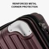 imageLEVEL8 Grace Carry on Luggage Airline Approved 20 Inch Expandable Hardside Suitcases with wheels AbsPc Harshell Spinner Luggages with Tsa Lock RedRed