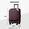imageLEVEL8 Grace Carry on Luggage Airline Approved 20 Inch Expandable Hardside Suitcases with wheels AbsPc Harshell Spinner Luggages with Tsa Lock RedRed