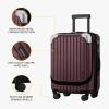 imageLEVEL8 Grace Carry on Luggage Airline Approved 20 Inch Expandable Hardside Suitcases with wheels AbsPc Harshell Spinner Luggages with Tsa Lock RedRed