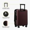 imageLEVEL8 Grace Carry on Luggage Airline Approved 20 Inch Expandable Hardside Suitcases with wheels AbsPc Harshell Spinner Luggages with Tsa Lock RedRed