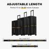imageLEVEL8 Luggage Straps Suitcase Belt Buckle Straps AddABag Travel Accessories Heavy Duty Strap 2Pack Black