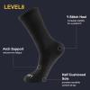 imageLEVEL8 Mens Work Crew Socks Comfy Mid Calf Dress Socks Moisture Wicking Running and Exercise 6 PairsDeep Sea Black