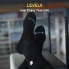 imageLEVEL8 Mens Work Crew Socks Comfy Mid Calf Dress Socks Moisture Wicking Running and Exercise 6 PairsDeep Sea Black