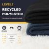 imageLEVEL8 Mens Work Crew Socks Comfy Mid Calf Dress Socks Moisture Wicking Running and Exercise 6 PairsDeep Sea Black
