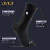 imageLEVEL8 Mens Work Crew Socks Comfy Mid Calf Dress Socks Moisture Wicking Running and Exercise 6 PairsDeep Sea Pro Black