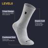 imageLEVEL8 Mens Work Crew Socks Comfy Mid Calf Dress Socks Moisture Wicking Running and Exercise 6 PairsDeep Sea Pro Grey
