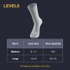 imageLEVEL8 Mens Work Crew Socks Comfy Mid Calf Dress Socks Moisture Wicking Running and Exercise 6 PairsDeep Sea Pro Grey
