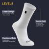 imageLEVEL8 Mens Work Crew Socks Comfy Mid Calf Dress Socks Moisture Wicking Running and Exercise 6 PairsDeep Sea Pro White