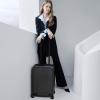 imageLEVEL8 Road Runner Pro CarryOn Luggage 20 Lightweight PC Hardside Suitcase with Wheels Spinner Trolley for Luggages with Front Compartment Tsa Lock BlackBlack