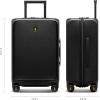 imageLEVEL8 Road Runner Pro CarryOn Luggage 20 Lightweight PC Hardside Suitcase with Wheels Spinner Trolley for Luggages with Front Compartment Tsa Lock BlackBlack