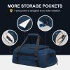 imageLEVEL8 Travel Duffle Bag Carry on Airline Approved Water Resistant Sport Duffle Weekender Bag for Men and Women Blue 30LBlue