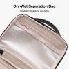imageLEVEL8 Travel Toiletry Bag for Women Men Travel Organizer Water Repellent Makeup Organizer with Hang Hook for Travel Accessories LargeBlackBlack