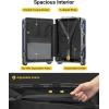 imageLEVEL8 Zipperless Carry On Luggage Airline Approved with Aluminum Frame Hard Shell Suitcase with Spinner Wheels Metal Checked Luggage with Double Tsa Locks 20 Inch GreyBlue