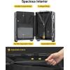 imageLEVEL8 Zipperless Carry On Luggage Airline Approved with Aluminum Frame Hard Shell Suitcase with Spinner Wheels Metal Checked Luggage with Double Tsa Locks 20 Inch GreyGrey