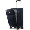 imageLEVEL8 Carry On Luggage Airline Approved with Compartment Softside Expandable Rolling Suitcase with Spinner Wheels Black CarryOn 20InchBlue