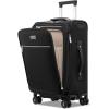 imageLEVEL8 Carry On Luggage with Compartment 20 Inch Softside Expandable Travel Rolling Suitcase with Spinner Wheels Tsa Locks Men and Women Black