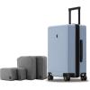 imageLEVEL8 Elegance Carryon Suitcase 20 Inch Carry on Luggage Hardside Large Suitcases with Wheels Tavel Bag with Tsa Lock BlackLight Blue