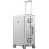 imageLEVEL8 Gibraltar Carry on Luggage 20 Inch Aluminum Zipperless Luggages Airline Approved Hardside Suitcase with TSA Lock and Spinner Wheels SilverSilver