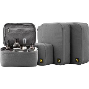imageLEVEL8 4 Set Packing Cubes Travel Luggage Packing Organizers  GreyGrey