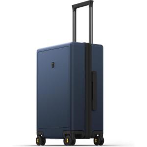 imageLEVEL8 Carry on Luggage Airline Approved with Spinner Wheels Lightweight Luminous Textured Travel Bags for Women Men Tsa Lock Cabin Suitcase 20 Inch Pickle GreenNavy