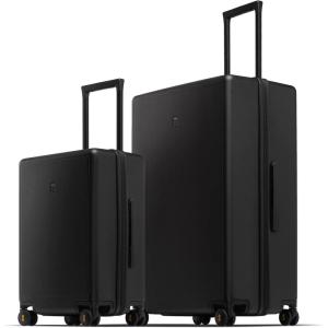 imageLEVEL8 Carry on Luggage Airline Approved with Spinner Wheels Lightweight Luminous Textured Travel Bags for Women Men Tsa Lock Cabin Suitcase 20 Inch Pickle GreenBlack