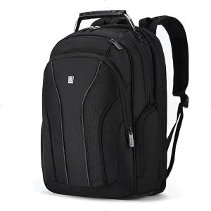 imageLEVEL8 Laptop Backpack Work Backpack for Men Women Travel Computer Bag for Business Fits 156quot Laptop and Notebook  BlackBlack