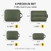 imageLEVEL8 Compression Packing Cubes for Suitcase 6 Set Travel Bags with Shoe Organizer Packing Organizers Travels Accessories in 4 Sizes Extra Large Large Medium Small Green