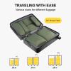 imageLEVEL8 Compression Packing Cubes for Suitcase 6 Set Travel Bags with Shoe Organizer Packing Organizers Travels Accessories in 4 Sizes Extra Large Large Medium Small Green