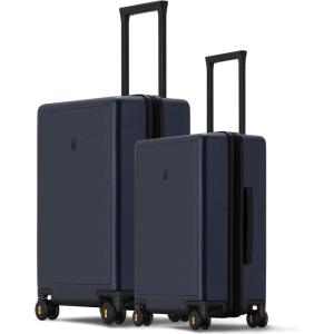 imageLEVEL8 Elegance Luggage Set PC Matte Hardshell Suitcases  Navy Blue 2024 Inch