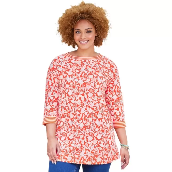 Electric Orange Floral