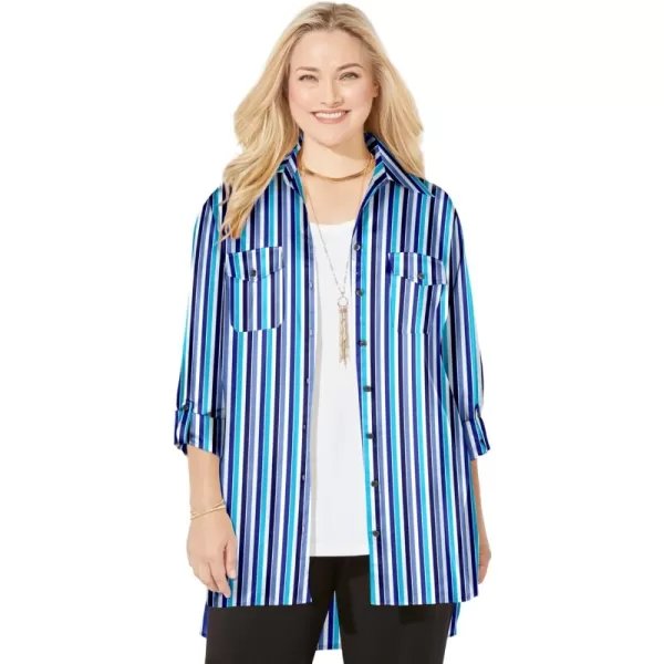 French Blue Vertical Stripe