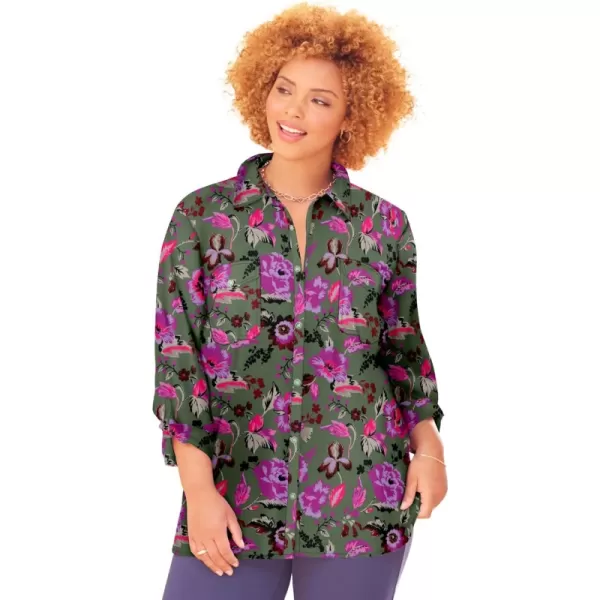 Olive Green Floral
