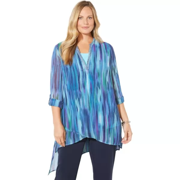 Dark Sapphire Ikat Texture