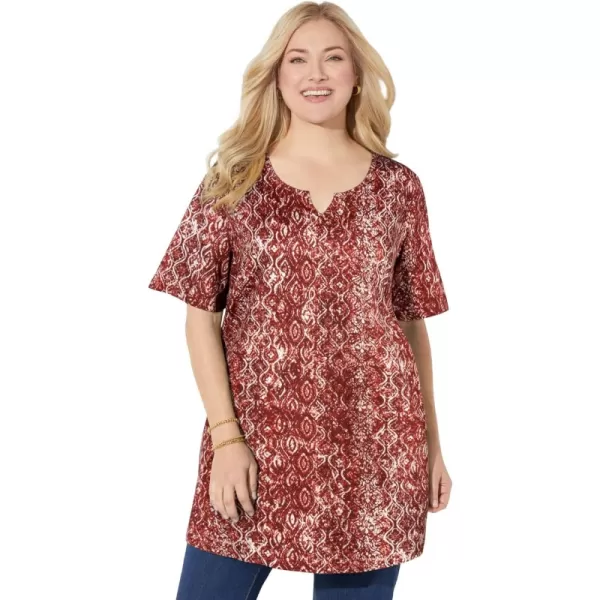 Red Distressed Medallion
