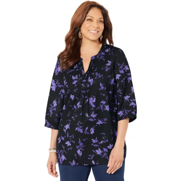 Black Abstract Floral