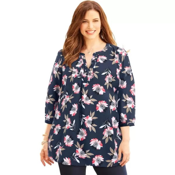 Navy Graphic Floral