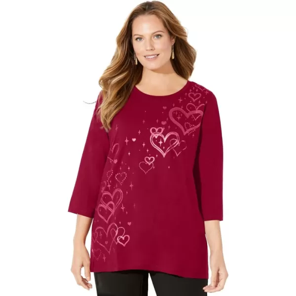 Rich Burgundy Heart Graphic