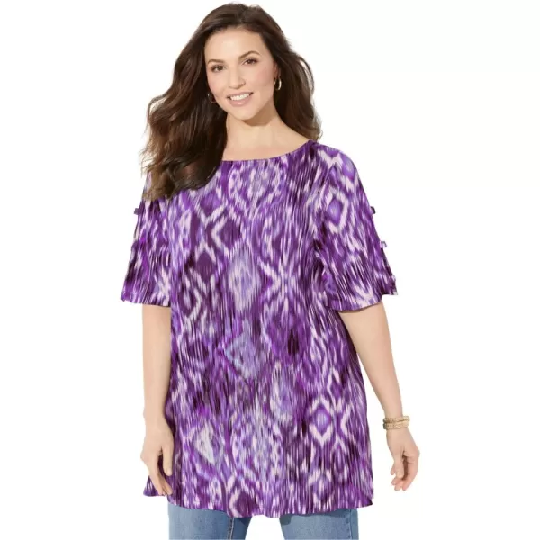 Dark Violet Ikat Medallion