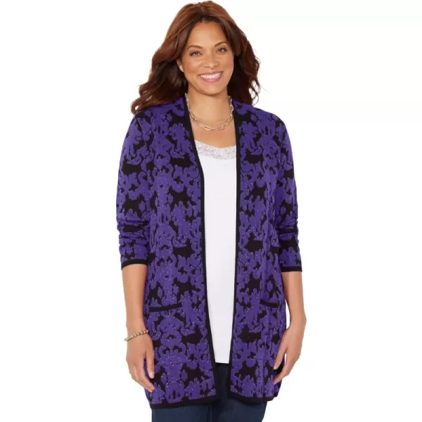 Dark Violet Damask