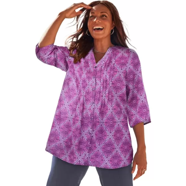 Berry Pink Batik Geo
