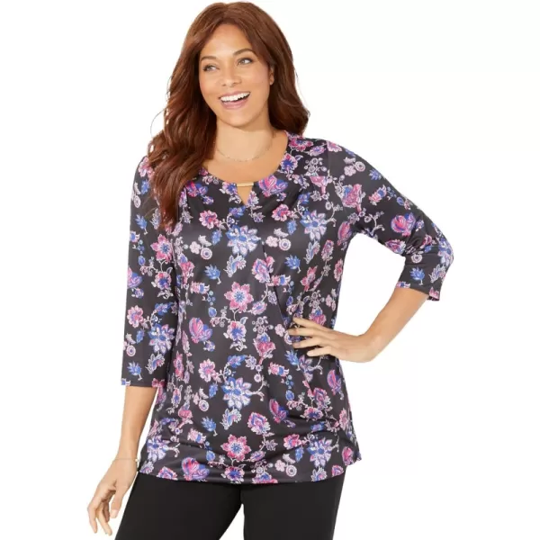 Black Paisley Floral